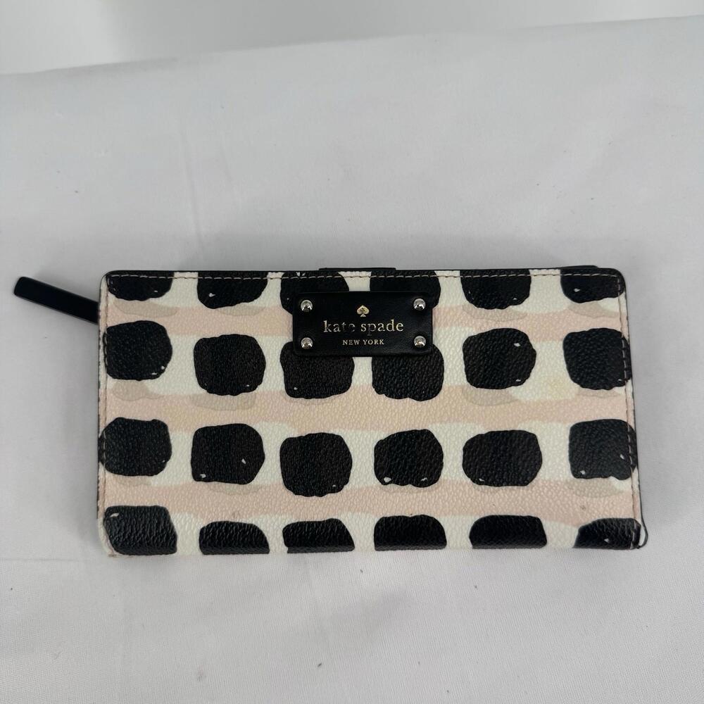 Kate Spade wallet womens pink black preppy y2k designer office business work